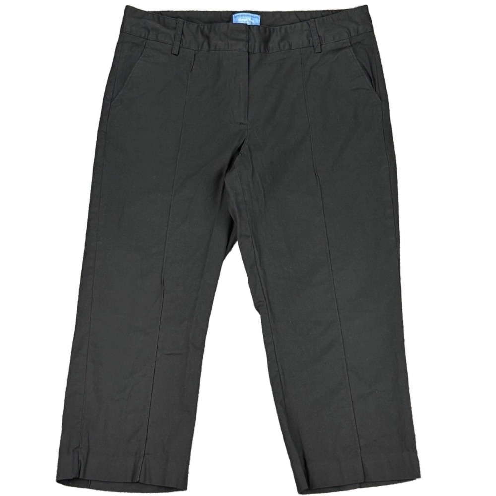 Simply Vera Vera Wang Women's Size 10 W29 L20 Black Cropped Capris Pants Cotton